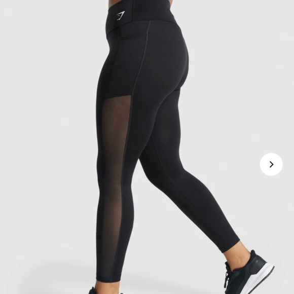 Gymshark Training Mesh Pocket Leggings Black S NWT - Picture 1 of 2